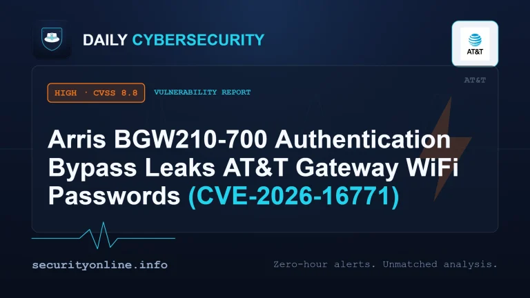 Arris BGW210-700 vulnerability CVE-2026-16771 authentication bypass in AT&T gateway