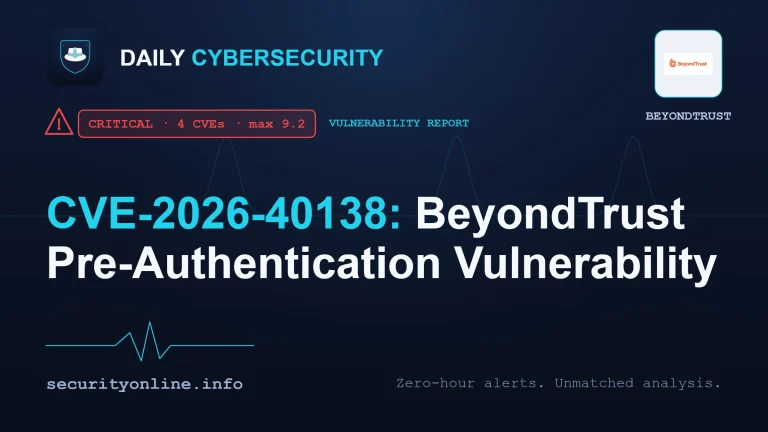 BeyondTrust Remote Support diagram showing pre-authentication vulnerability CVE-2026-40138