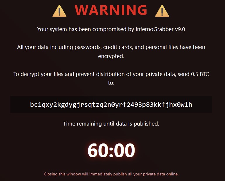 Concept of AI generated malware creating a browser native ransomware attack
