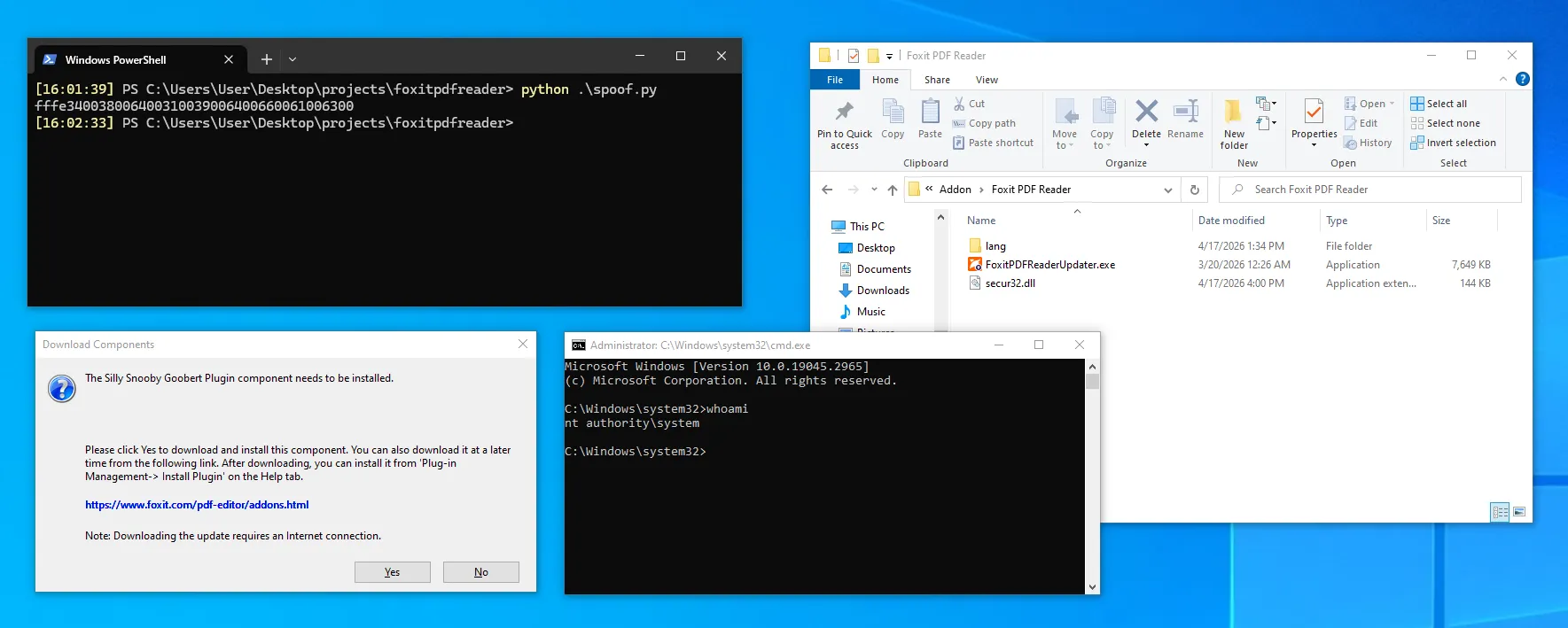 Foxit PDF Reader flaw lets users reach SYSTEM via CVE-2026-57239
