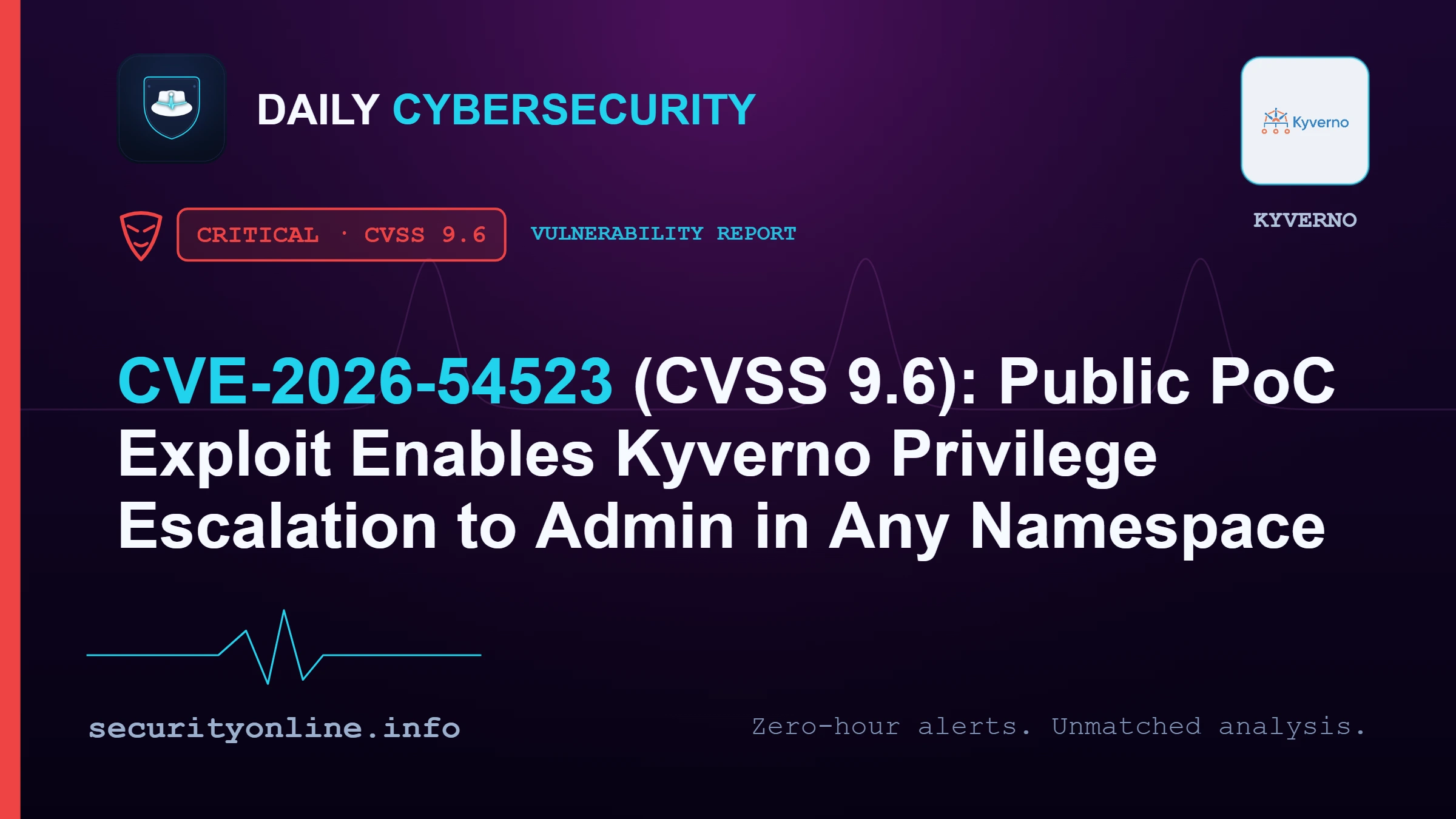 CVE-2026-54523 (CVSS 9.6): Public PoC Exploit Enables Kyverno Privilege Escalation to Admin in Any Namespace
