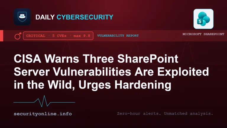 CISA alert on SharePoint vulnerabilities exploited in the wild including CVE-2026-56164