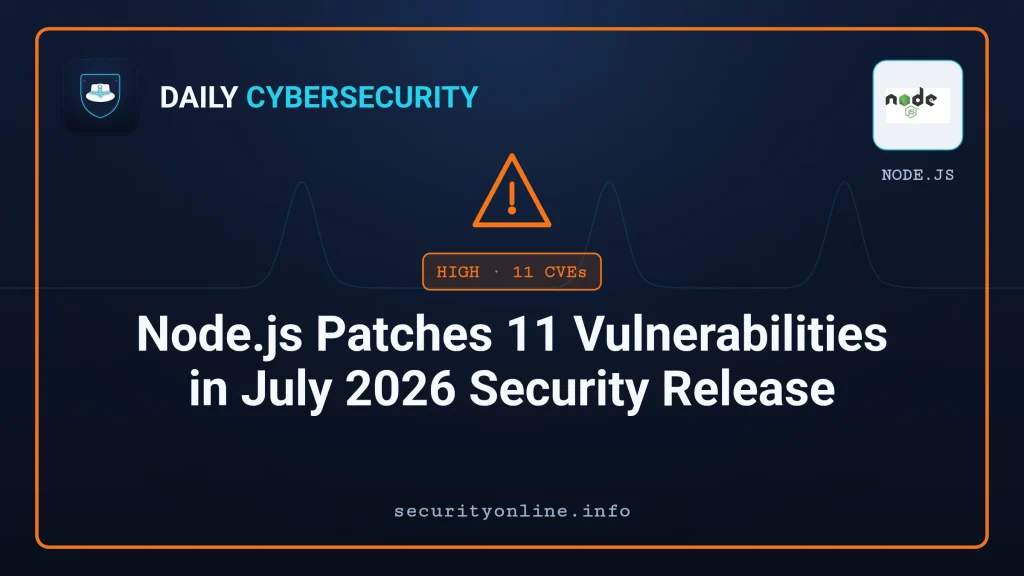 Node.js vulnerabilities patched in July 2026 including HTTP/2 use-after-free CVE-2026-56848