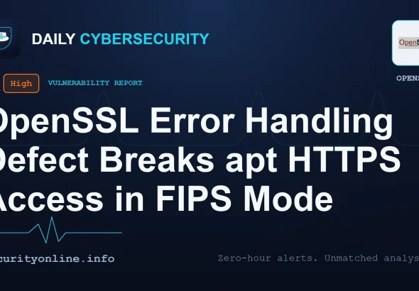 OpenSSL error handling diagram showing a stale error queue entry misread by apt in FIPS mode