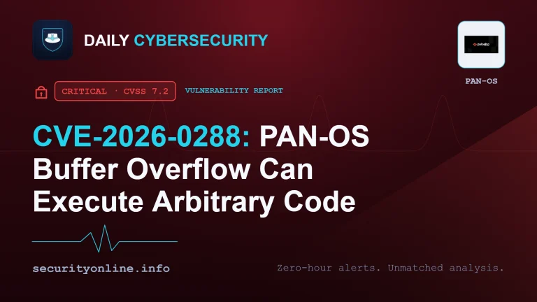 PAN-OS buffer overflow CVE-2026-0288 enabling arbitrary code execution on Palo Alto firewall