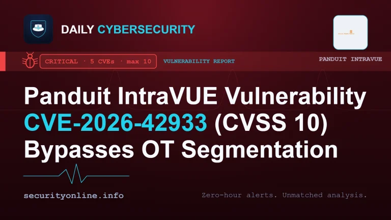 Panduit IntraVUE vulnerability CVE-2026-42933 CVSS 10 rating enabling OT segmentation bypass in industrial networks