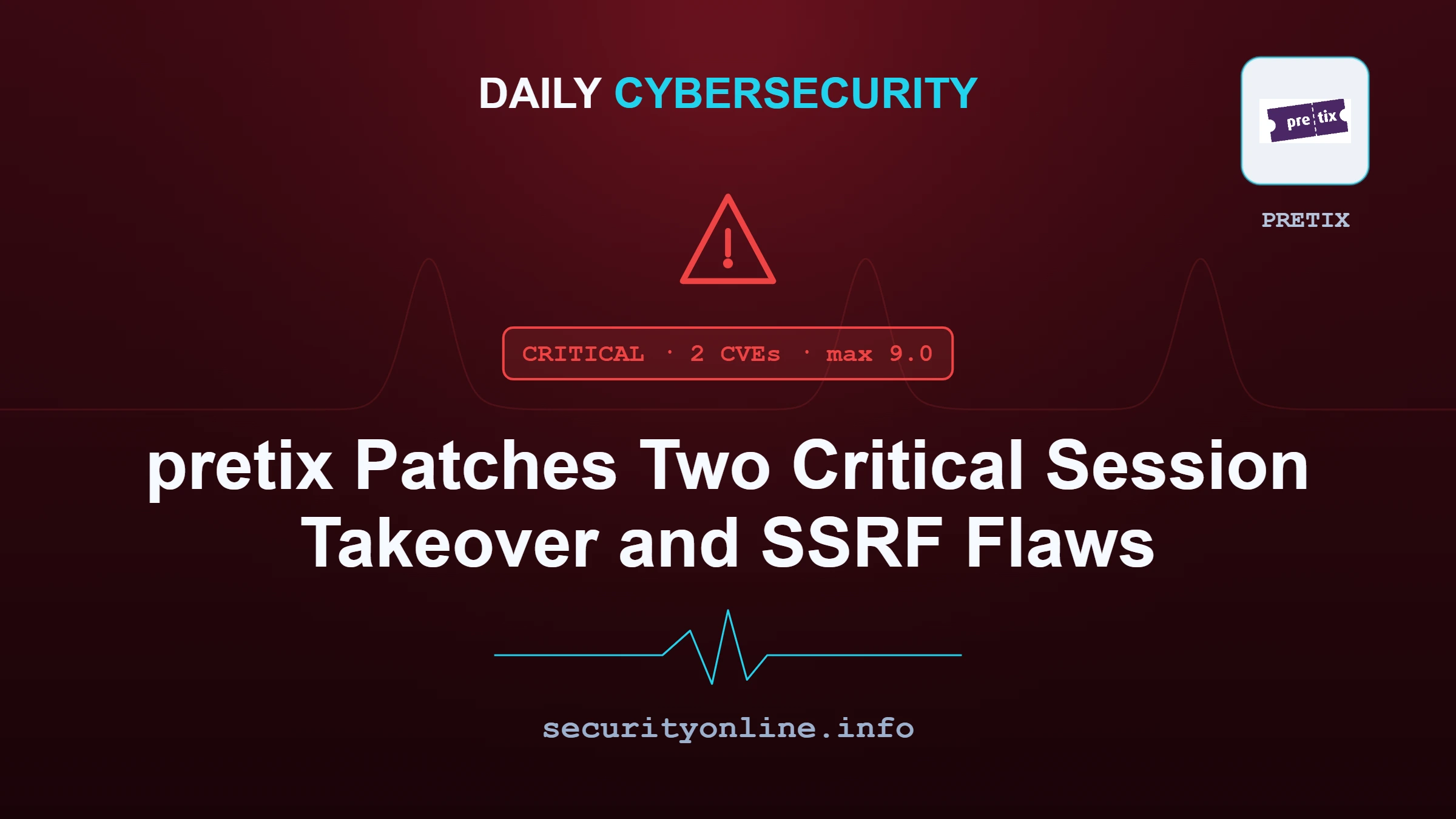 pretix vulnerabilities advisory showing the session takeover and SSRF fix