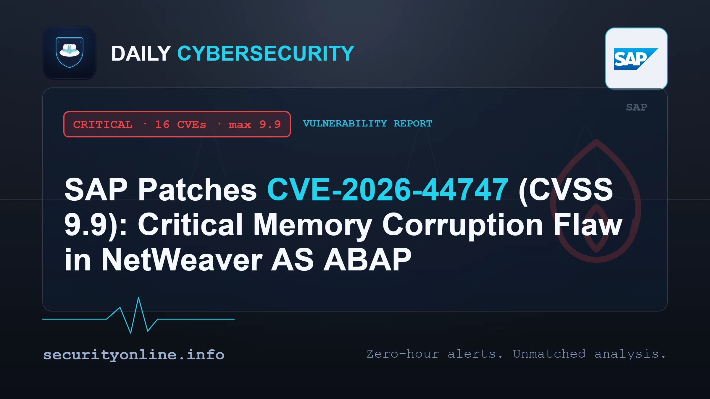 SAP Security Patch Day July 2026 CVE-2026-44747 memory corruption vulnerability in NetWeaver AS ABAP