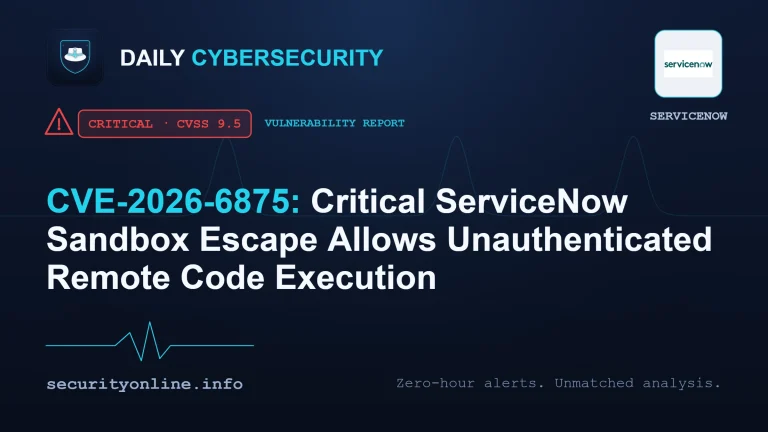 ServiceNow sandbox escape CVE-2026-6875 remote code execution vulnerability in the AI Platform