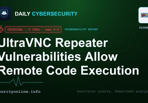 UltraVNC repeater vulnerabilities enabling arbitrary code execution and hardcoded-password admin access (CVE-2026-7839, CVE-2026-7840)