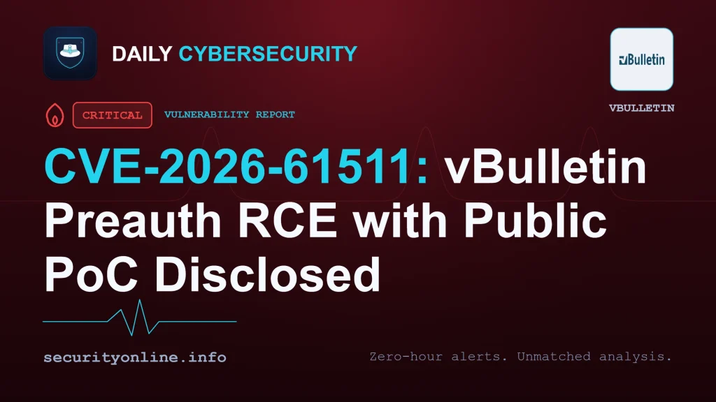CVE-2026-61511 vBulletin preauth RCE proof-of-concept abusing the runMaths eval for remote code execution