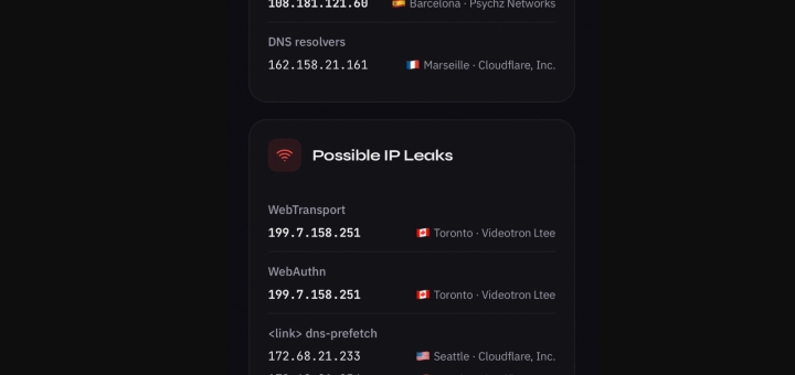 iCloud Private Relay IP leak via WebKit passkey authentication vulnerability