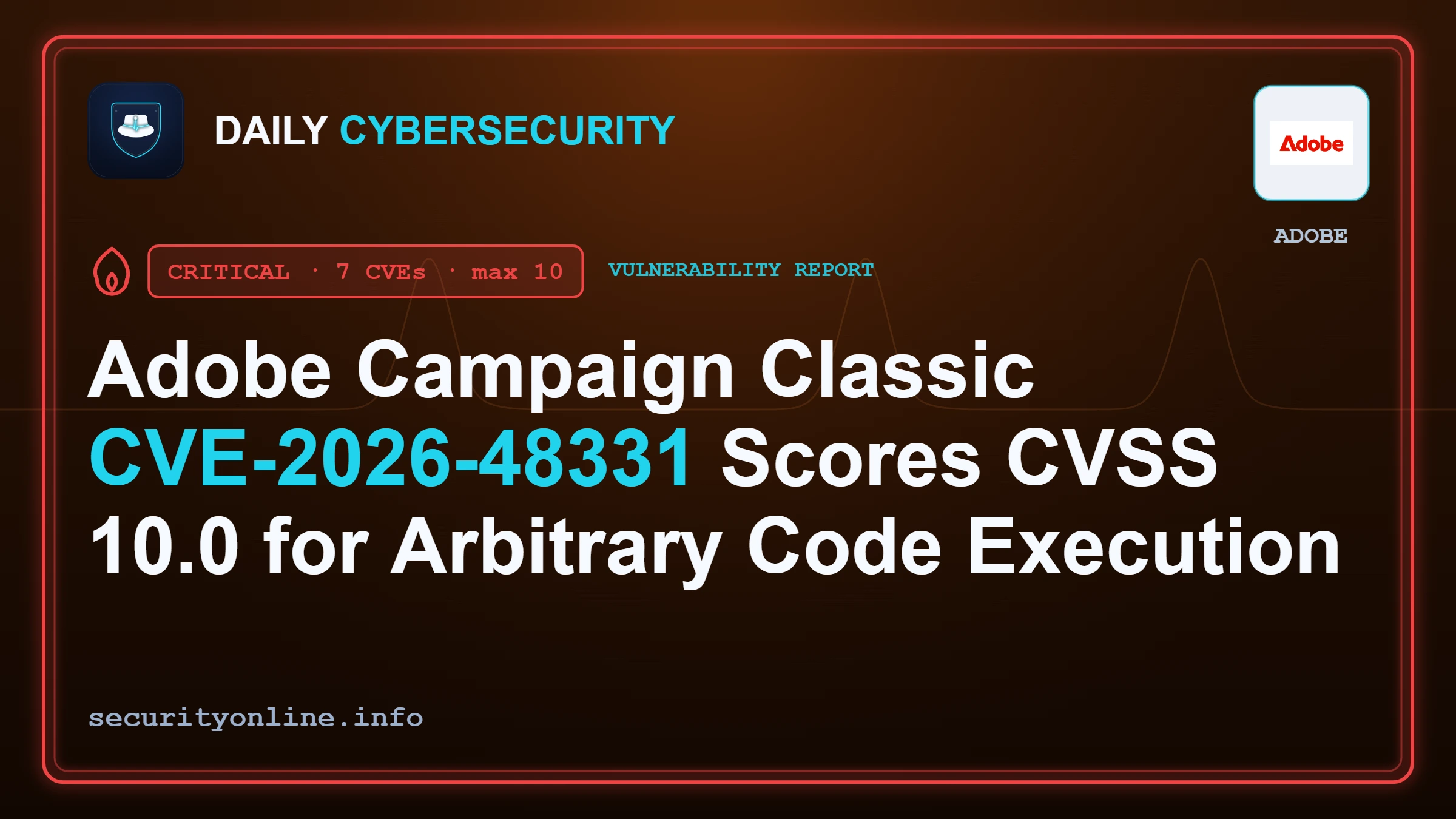 Adobe Campaign Classic CVE-2026-48331 Scores CVSS 10.0 for Arbitrary Code Execution