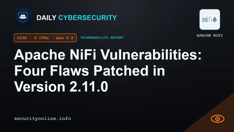 Diagram showing Apache NiFi vulnerabilities and patch details