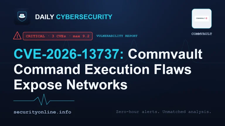 Commvault command execution flaws CVE-2026-13737 CVE-2026-13738 CVE-2026-13739