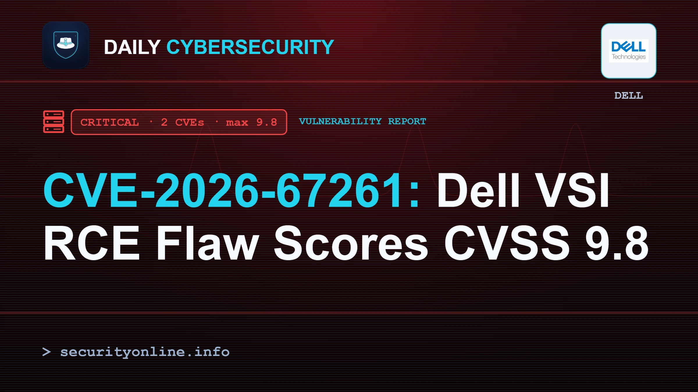 Dell Virtual Storage Integrator unauthenticated remote code execution CVE-2026-67261 CVSS 9.8 critical vulnerability