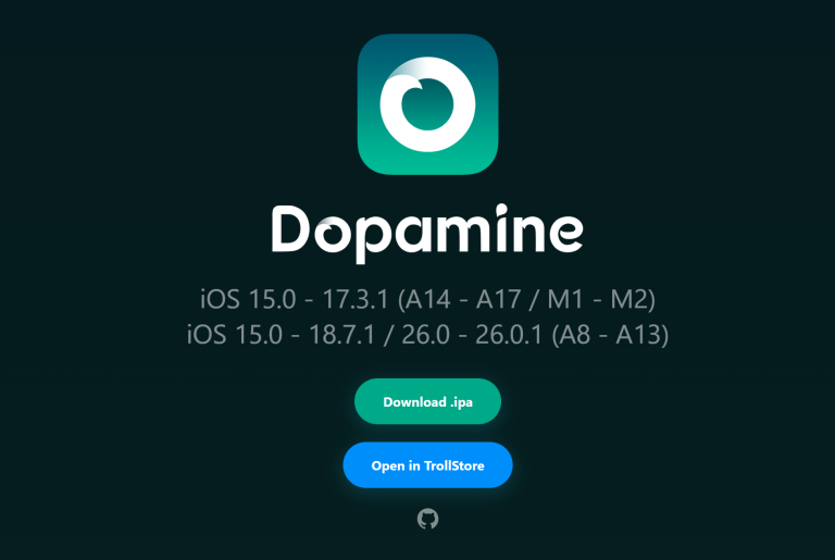 Dopamine 3.0 iOS 26 jailbreak running on an iPhone with A12 and A13 chip support
