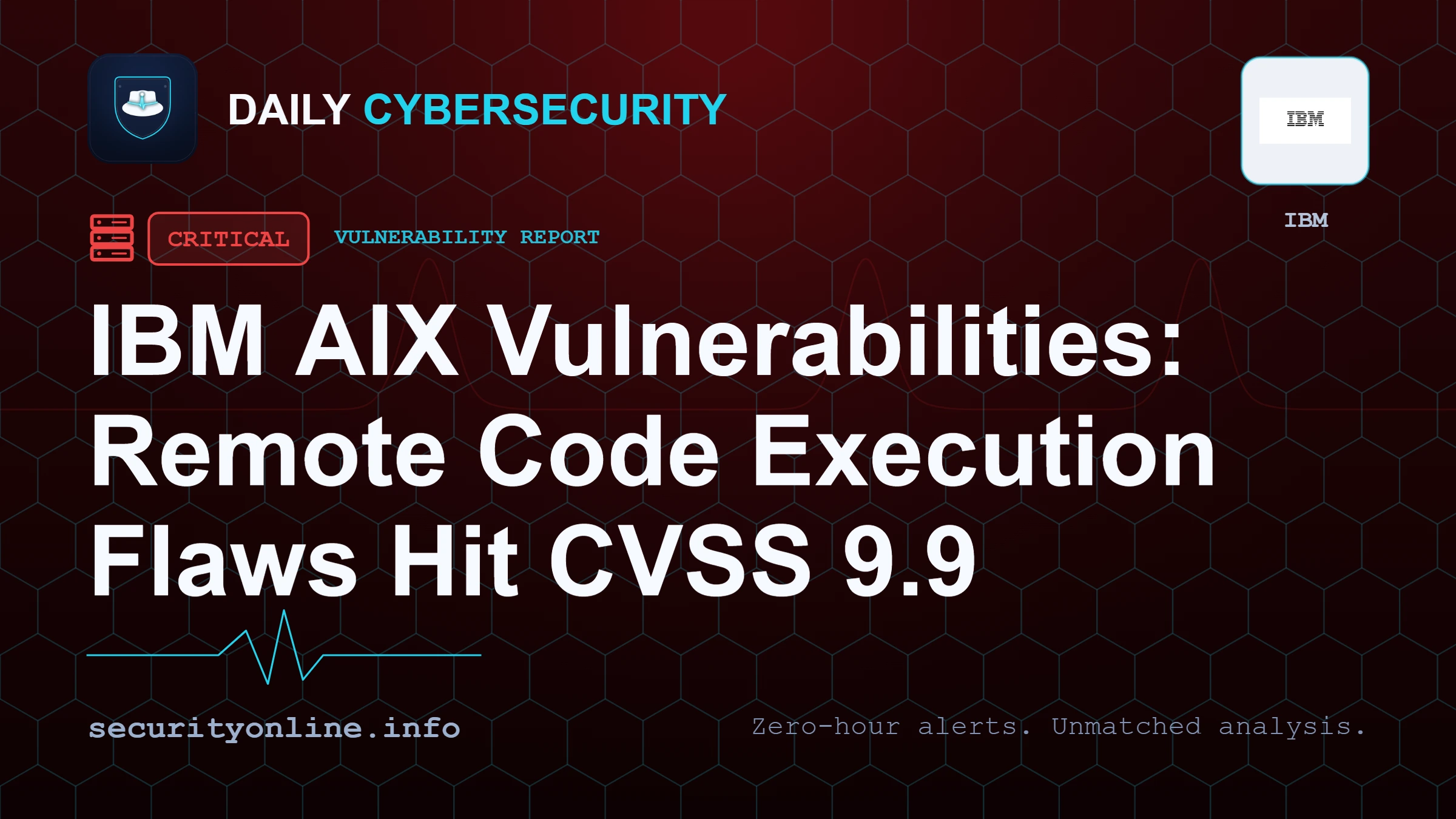 IBM AIX vulnerabilities remote code execution CVSS 9.9 security patch chart