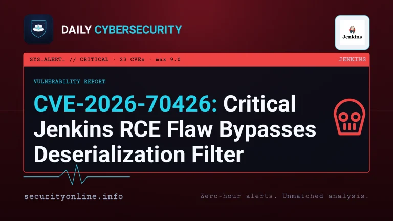 Critical Jenkins vulnerability CVE-2026-70426 lets attackers bypass the JEP-200 filter and run code on the controller. Patch now.