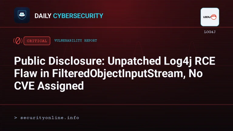 Log4j vulnerability enabling unauthenticated remote code execution via FilteredObjectInputStream deserialization, publicly disclosed on Apache issue tracker