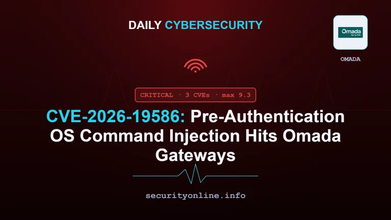TP-Link Omada gateway CVE-2026-19586 pre-authentication OS command injection vulnerability advisory OpenVPN Server