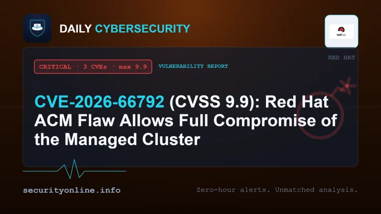CVE-2026-66792 Red Hat Advanced Cluster Management privilege escalation full compromise managed cluster CVE-2026-66795 CVE-2026-71472
