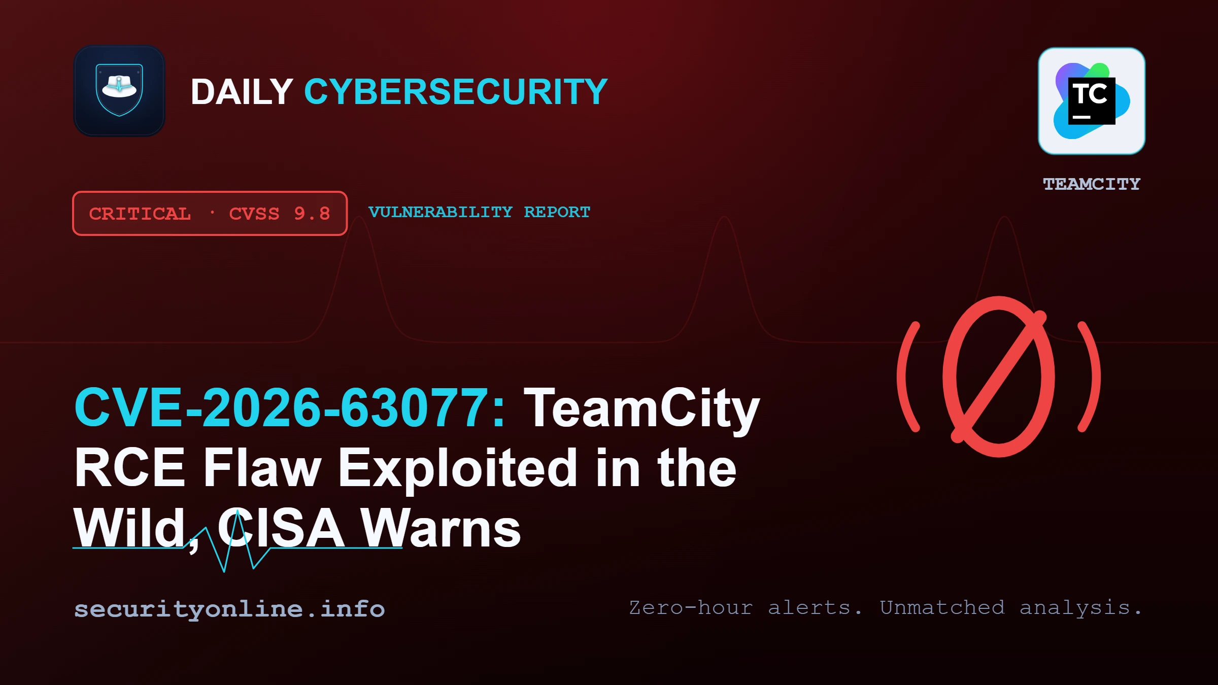CISA adds TeamCity RCE flaw CVE-2026-63077 to KEV, patch by Aug 8