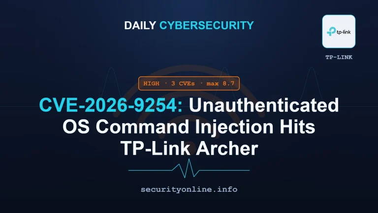 TP-Link Archer unauthenticated OS command injection vulnerability CVE-2026-9254