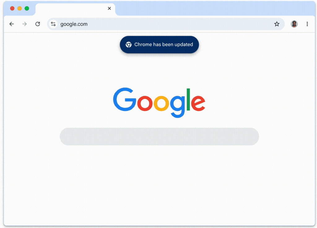 Google Chrome dynamic patching technology replacing background sub-processes with updated versions to apply security fixes without a full browser restart