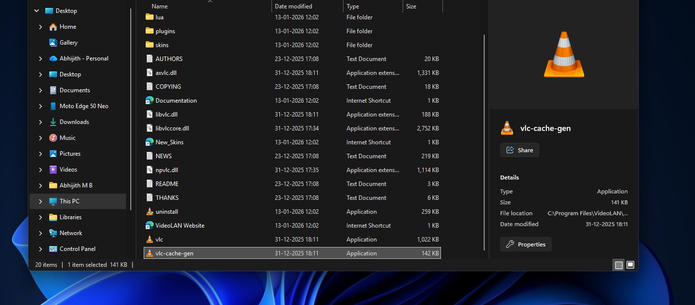 VLC audio stalls on Windows 11 after Defender false positive