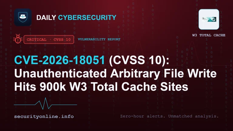W3 Total Cache vulnerability CVE-2026-18051 unauthenticated arbitrary file write path traversal on WordPress