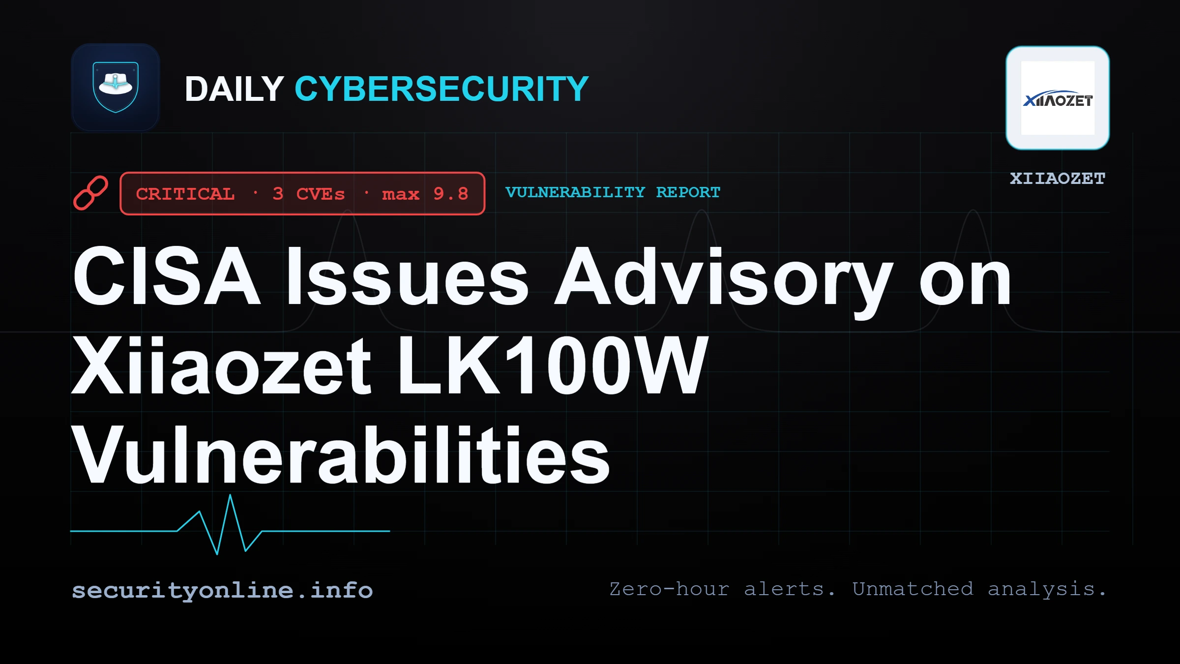 CISA Issues Advisory on Xiiaozet LK100W Vulnerabilities