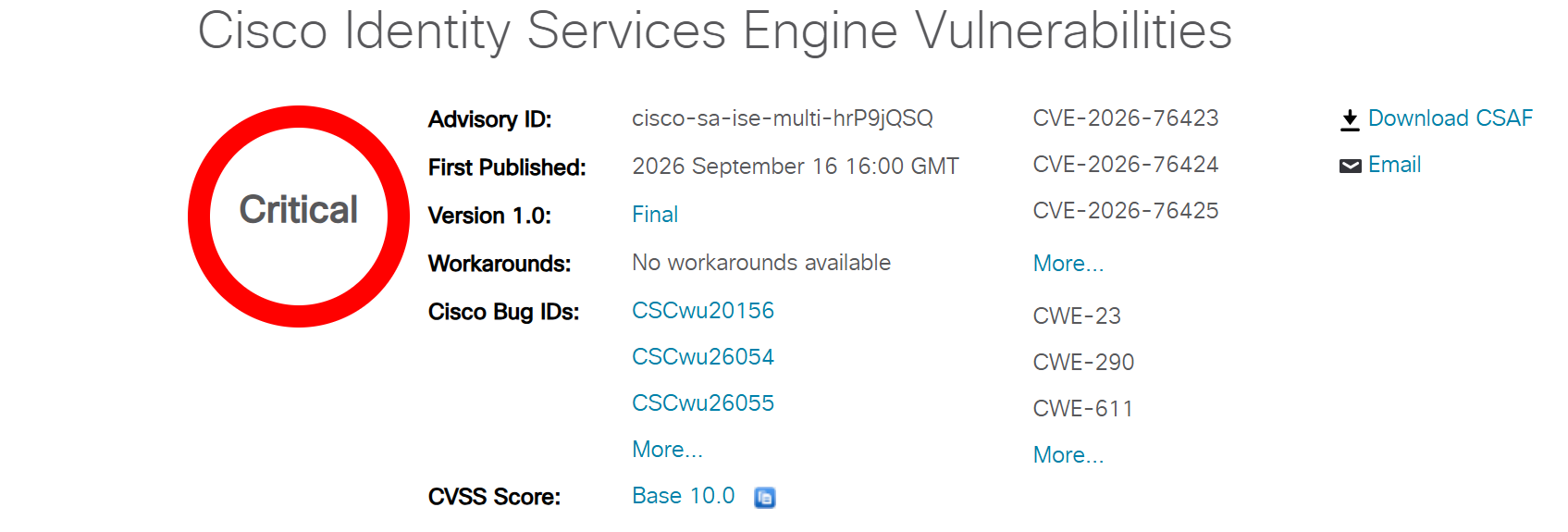 Cisco Patches Critical ISE Flaws Enabling Unauthenticated Admin Access