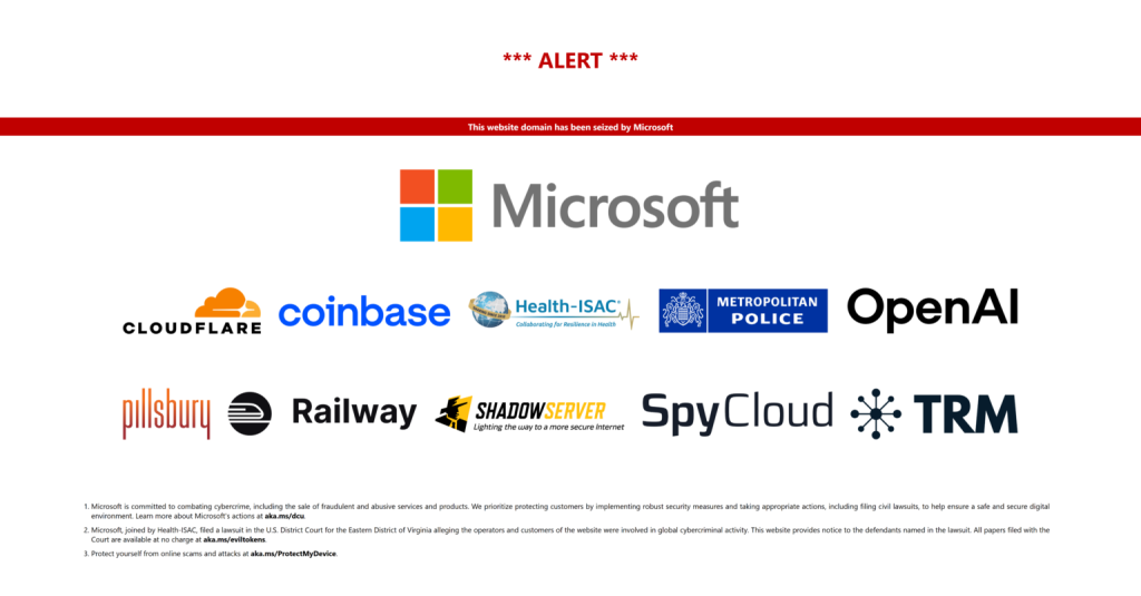 Disrupting EvilTokens cybercrime platform infrastructure and the EvilTokens cybercrime platform portal