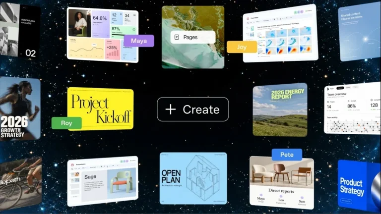 OpenAI enterprise collaboration workspace dashboard featuring ChatGPT Space and Dots