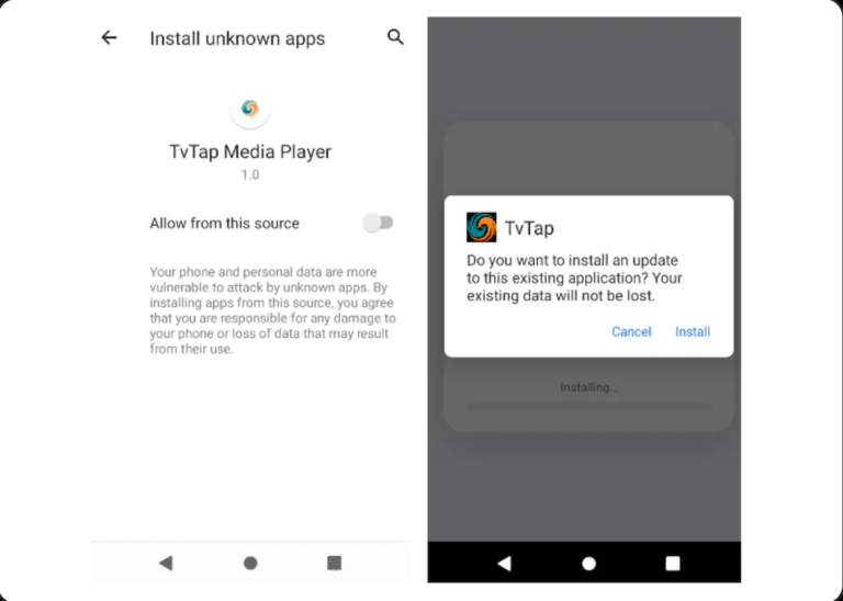 RemControl Android banking trojan blocking Play Protect, RemControl malware fake TVTap app delivery