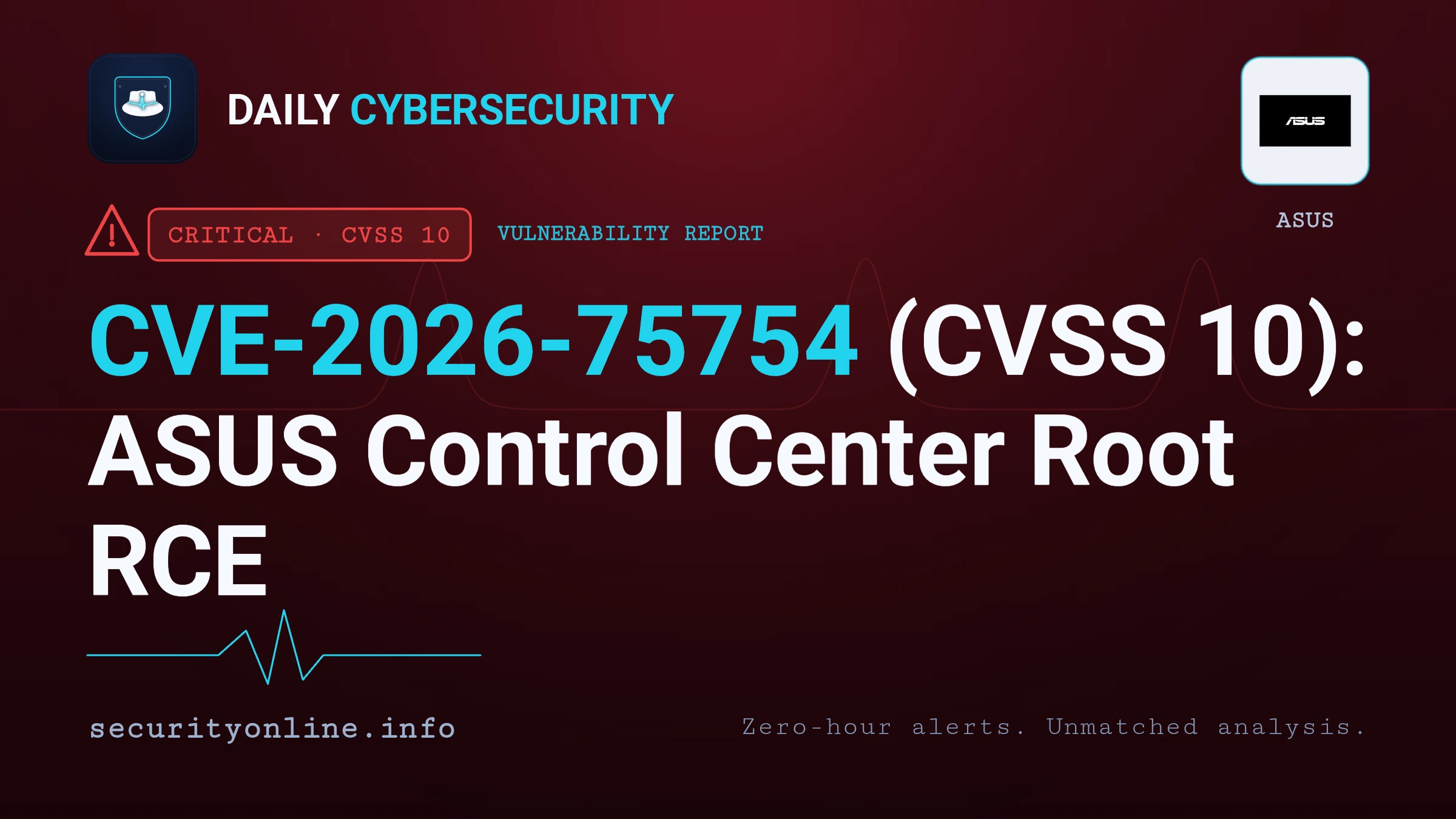 CVE-2026-75754 (CVSS 10): ASUS Control Center Root RCE