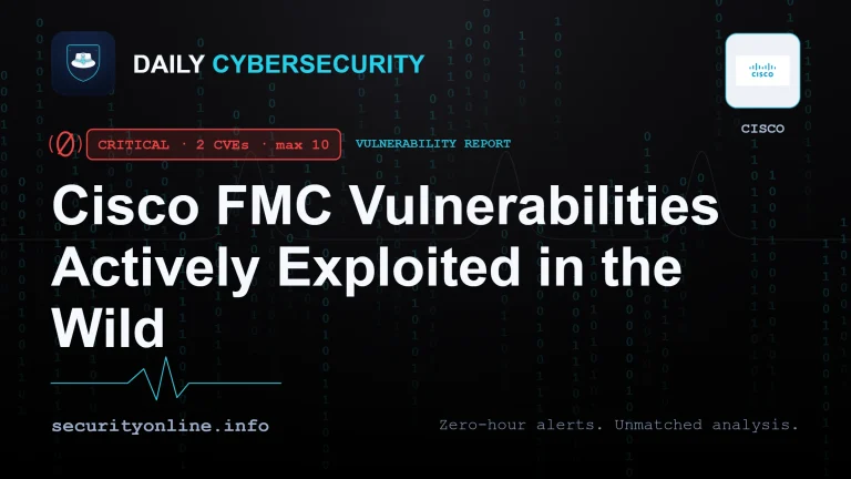 Diagram showing Cisco FMC vulnerabilities CVE-2026-20079 and CVE-2026-20316
