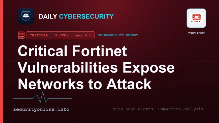 Diagram illustrating the three new Fortinet vulnerabilities including CVE-2026-84390 and CVE-2026-26084