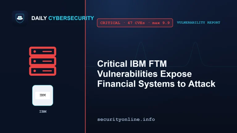 Diagram showing critical IBM FTM vulnerabilities and authentication bypass risks