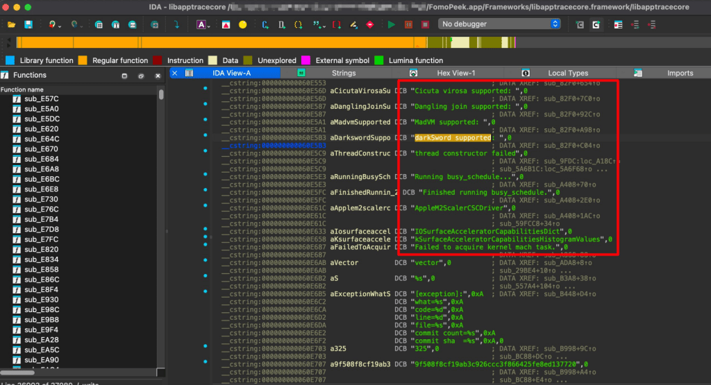FomoPeek iOS app hiding a kernel exploit framework to steal crypto private keys and seed phrases