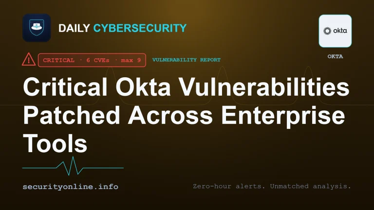Diagram showing critical Okta vulnerabilities and authorization bypass flaws