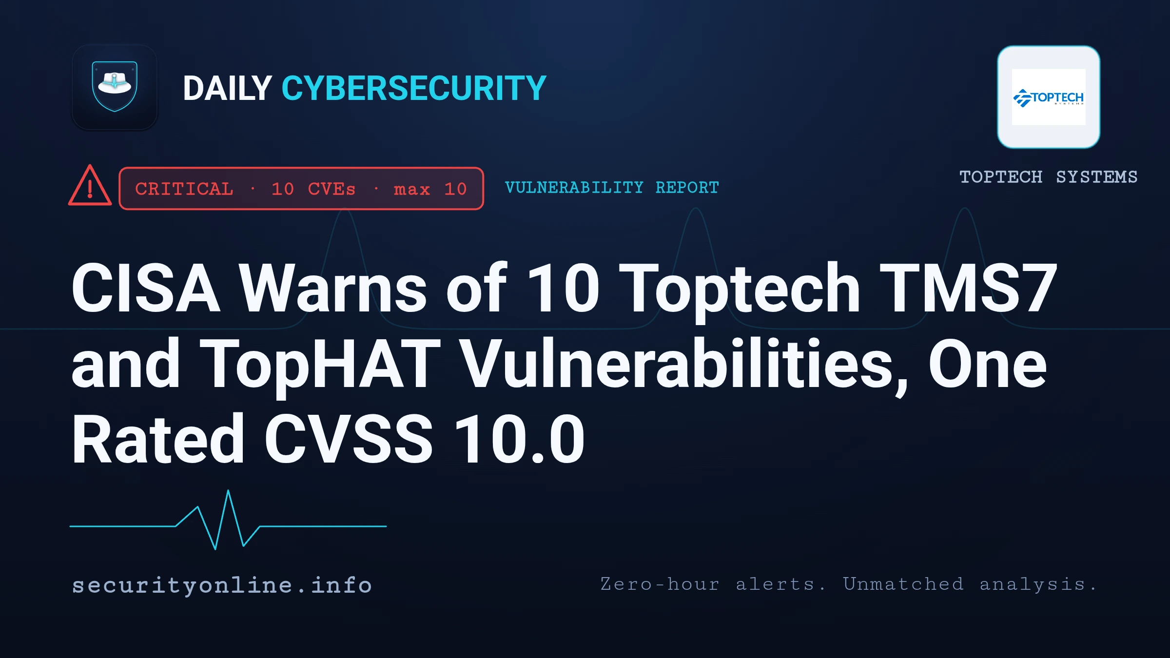 CISA Warns Toptech Systems Flaws Enable Unauthenticated Data Theft