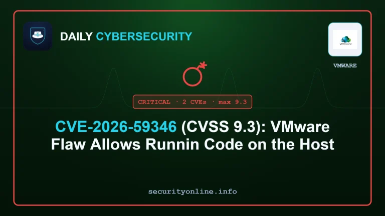 VMware Workstation vulnerability CVE-2026-59346 VMXNET3 integer overflow execute code on the host advisory diagram