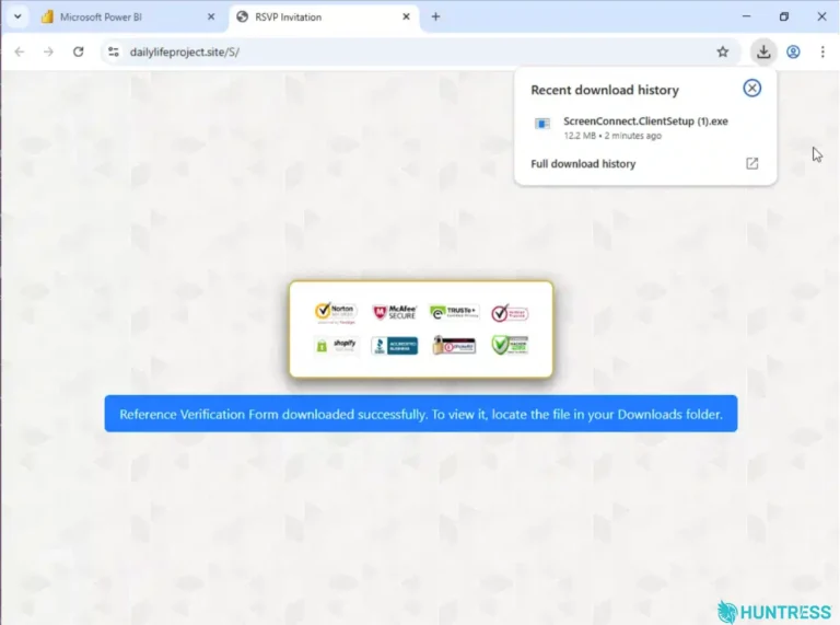 Power BI phishing campaign delivering rogue ScreenConnect remote access clients